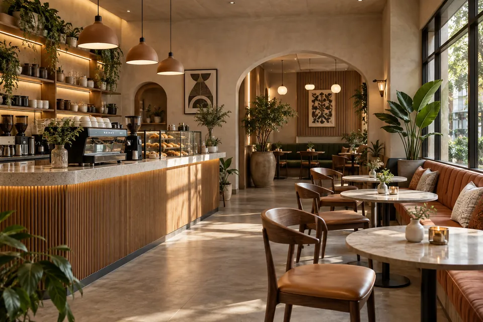 Cafes interior design concept